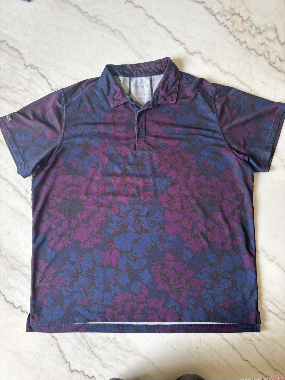 Bonobos Purple and Blue Floral Polo Shirt